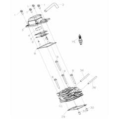 PGE 23i S -  - Efco Generator Cylinder Head Diagram