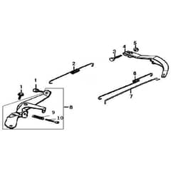 PGE 25 DCS -  - Efco Generator Control levers Diagram