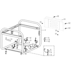 PGE 25 DCS -  - Efco Generator Frame Diagram