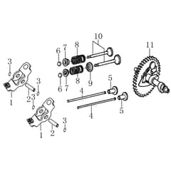 PGE 35 DCS -  - Efco Generator Valve train-distribution Diagram