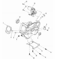 PGE 48i S -  - Efco Generator Crankcase Diagram