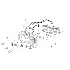 PGE 65E DCS -  - Efco Generator Control Panel Diagram