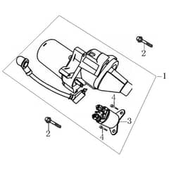 PGE 65E DCS -  - Efco Generator Electric starter assembly Diagram