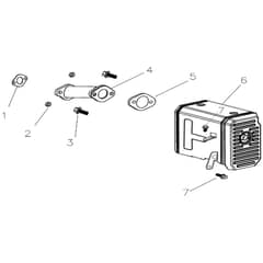 PGE 65E DCS -  - Efco Generator Muffler Diagram