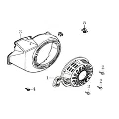 PGE 65E DCS -  - Efco Generator Starter assy Diagram
