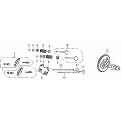 PGE 65E DCS -  - Efco Generator Valve train-distribution Diagram