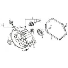 PGE 80E-3 DCS -  - Efco Generator Crankcase cover Diagram