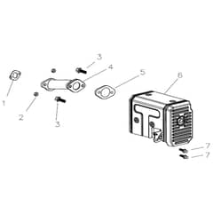 PGE 80E-3 DCS -  - Efco Generator Muffler Diagram
