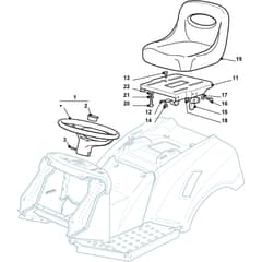 PGX 140 - 2013 - 2T0320273/Y13 - Castel Garden Ride On Mower Seat Diagram
