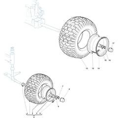 PGX 140 HD - 2013-2020 - 2T0420273/Y13 - Castel Garden Ride On Mower Wheel Diagram