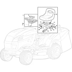 PGX 160 HD - 2016-2020 - 2T0430473/C16 - Castel Garden Ride On Mower Seat Diagram