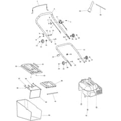 Makita PLM4620N2 - Petrol Lawn Mower - Power Tool 01 Diagram