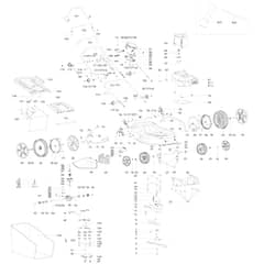 Makita PLM5102 - Petrol Lawn Mower - Power Tool Diagram