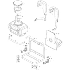 Makita PM001G - Cordless Backpack Mist Blower - Power Tool 01 Diagram