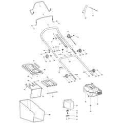 Makita PM4601SR - Petrol Lawn Mower - Power Tool 01 Diagram