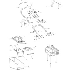 Makita PM461R - Petrol Lawn Mower - Power Tool 01 Diagram