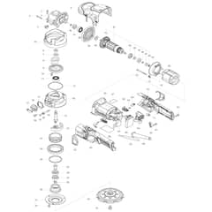 Makita PO5000C - 125mm Random Orbit Polisher - Power Tool Diagram