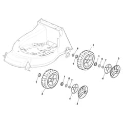 POWER 53 SE B - 2018-2019 - 292162521/STX - Stiga Rotary Mower Wheels and Hub Caps Diagram