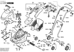 Qualcast Power Trak 340 - F016508142 - Main Assembly