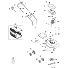 PR 35 S -  - Efco Rotary Mower Complete illustrated parts list Diagram