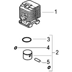 McCulloch PREMIO BTX - 2007-05 - Cylinder Piston Parts Diagram