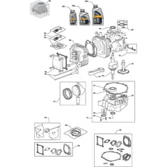 Primo 75 Years Ltd Edition - 2009 - 13-2414-52 - Mountfield Front Mower Engine Assy Diagram
