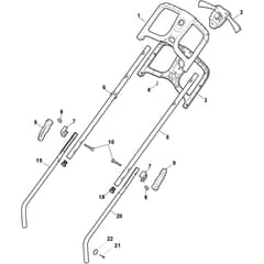 PRINCESS 34 Li Kit - 2021-2022 - 294346263/M21 - Mountfield Rotary Mower Handle Diagram