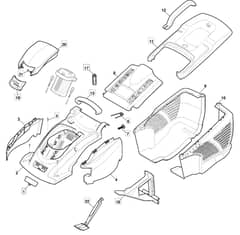 PRINCESS 38 Li - 2014 - 294385063/M14 - Mountfield Rotary Mower Deck Diagram