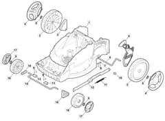 PRINCESS 38 Li Kit - 2021-2022 - 294386263/M21 - Mountfield Rotary Mower Height Adjusting Diagram