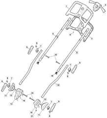 PRINCESS 42 Li Kit - 2021-2022 - 294426063/M21 - Mountfield Rotary Mower Handle Diagram