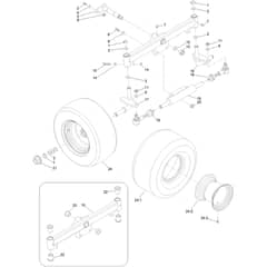 Toro ProLine 113cm - 31040 (323000101 - 323999999) Axle and Steering Rear
