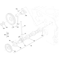 Toro ProLine 113cm - 31040 (323000101 - 323999999) Camshaft and Idle Gear Shaft