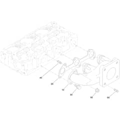 Toro ProLine 113cm - 31040 (324000285 - 324999999) Exhaust Manifold Assy