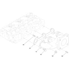 Toro ProLine 113cm - 31040 (324000285 - 999999999) Exhaust Manifold Assy