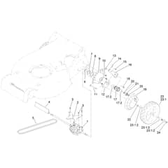 Toro Proline Heavy-Duty 53cm - 22283 (416800000 - 999999999) Transmission and Rear Wheel