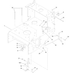 Toro Proline Mid-Size - 31914 (410300000 - 411999999) Frame and Linkage