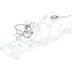PTX 165 HD - 2021-2022 - 2T1730473/C21 - Castel Garden Ride On Mower Fuel Tank Diagram