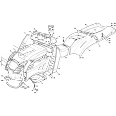 PTX 190 HD - 2024 - 2T0780473/C24 - Castel Garden Ride On Mower Body Diagram
