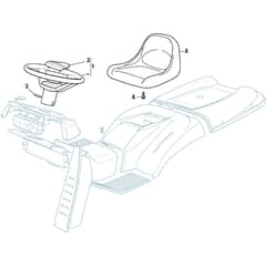 PTX 190 HD - 2021 - 2T1300473/C21 - Castel Garden Ride On Mower Seat Diagram