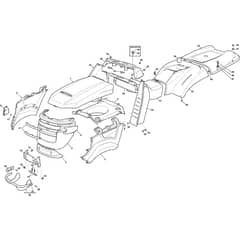 PTX 240 HD - 2025 - 2T1310473/C25 - Castel Garden Ride On Mower Body Diagram