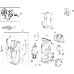 PW 125 C - Oleo-Mac Pressure Washer Deck Diagram