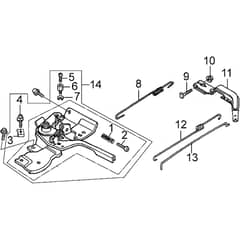 PWX 200 C - Oleo-Mac Pressure Washer Control lever Diagram