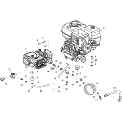 Belle PWX Range - Engine, Gearbox & Pump Assembly (PWX 15-250 Honda)