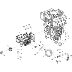 Belle PWX Range - Engine, Gearbox & Pump Assembly (PWX 15-250 Yanmar)
