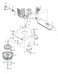 Husqvarna Pz29 - Engine Mounting With Guards & Muffler