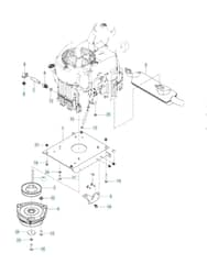 Husqvarna Pz5426 Fx - Engine Mounting With Guards & Muffler