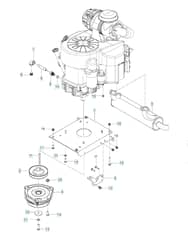 Husqvarna Pz6029 Pfx - Engine Mounting With Guards & Muffler