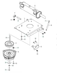 Husqvarna Pz60 - Engine Mounting With Guards & Muffler