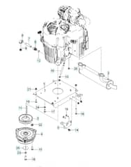Husqvarna Pz7234 Fx - Engine Mounting With Guards & Muffler