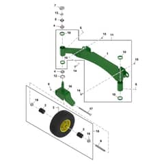 John Deere Q820E - PC16646 - Caster Wheel - ST1388368